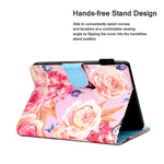 Kobo Clara Hd Case Slim Lightweight Auto Sleep Wake Card Pocket Smart Shell Folio Folding Stand Shockproof Protective Case Cover With Pencil Holder For Kobo Clara Hd Tablet Pink Flower