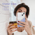 Cutebe Cute Clear Crystal Case For Iphone 13 6 1 Inch 2021 Released Shockproof Series Hard Pc Tpu Bumper Yellow Resistant Protective Cover With Design For Women Girls Glitter