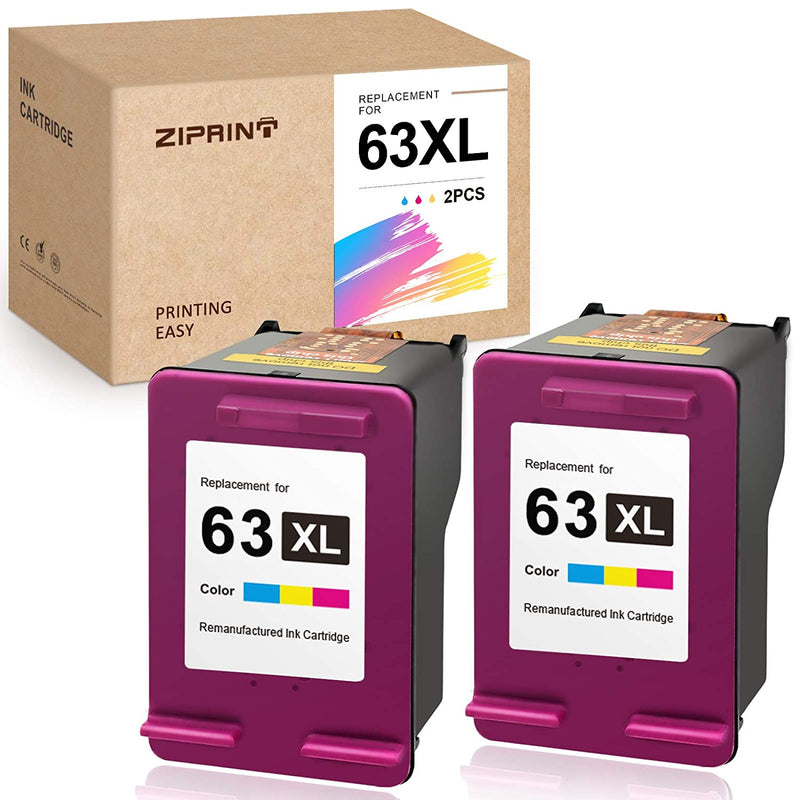 Ink Cartridge Replacement For Hp 63Xl 63 Xl To Use With Officejet 3830 3833 4650 Envy 4520 4512 Deskjet 3630 3632 3634 2130 2132 1112 Printer 2 Tri Color