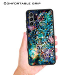 New For Samsung Galaxy S21 Fe Case Mandala Galaxy Gold Foil Embedded Hybri