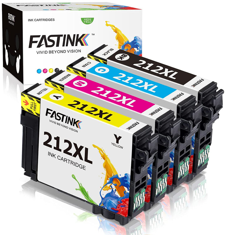 Ink Cartridge Replacement For Epson 212 Xl 212Xl T212 With Upgraded Chip For Expression Home Xp 4100 Xp 4105 Workforce Wf 2850 Wf 2830 Printer Black C M Y