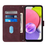 Lemaxelers Wallet Case For Galaxy A03S Samsung A03S Case With Magnetic Pu Leather Flip Case With Card Holders Kickstand Case Shockproof Protection Case For Samsung Galaxy A03S Wine Red Yb2