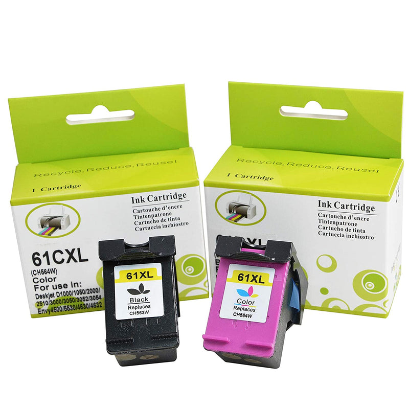 Vineontec Ink Cartridges Replacement For Hp 61Xl 61 Xl To Use With Envy 4500 5530 5534 4630 4632 Deskjet 1000 1050 2000 2510 3000 3050 3052 3054 Printer 1 Blac