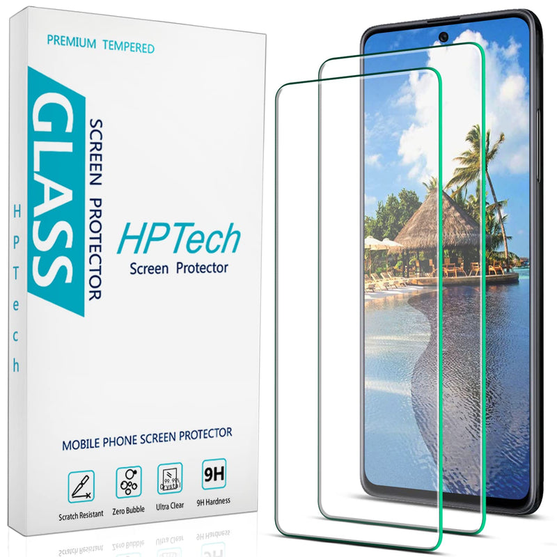 2 Pack Hptech Designed For Samsung Galaxy A51 A51 5G 5G Uw Tempered Glass Screen Protector 9H Hardness Fingerprint Unlock Case Friendly