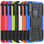 New For Moto E7 Power Case With 2Pcs Screen Protector Dual Layer Shock Abs