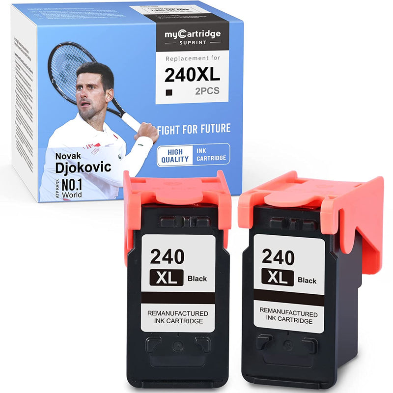 Ink Cartridge Replacement For Canon 240Xl Black 240 Xl Pg 240 Use With Pixma Mg3620 Mg3600 Mg3520 Mg3220 Ts5120 Mx452 Mx472 2 Pack