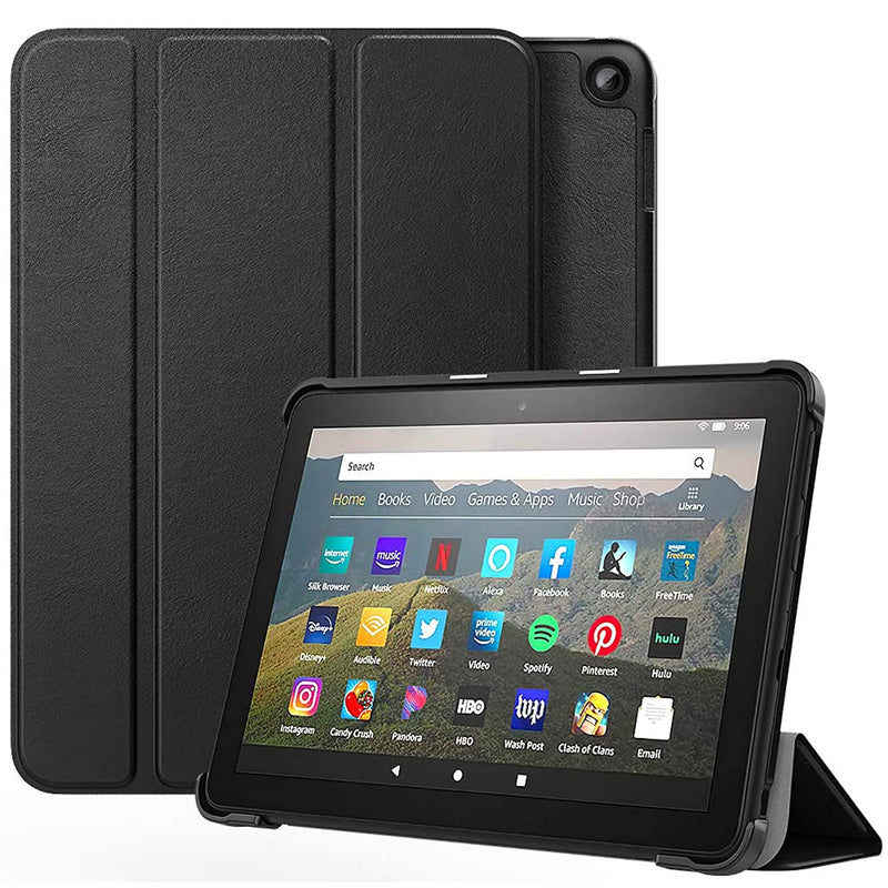 New Smart Case Fit All Kindle Fire Hd 8 Tablet10Th Generation 2020 Release And Fire Hd 8 Plus 2020 Ultra Slim Lightweight Tri Fold Shell Stand Pu Leath