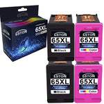Ink Cartridge Replacement For Hp 65Xl 65 Xl High Yield For Hp Deskjet 2652 Deskjet 2655 Envy 5055 2Black 2Tri Color 4 Pack
