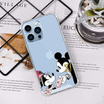 Hilard Clear Case Compatible With Iphone 13 Pro Max Case 6 7 Inch Cute Cartoon Animal Hold Hands 4 Corner Shockproof Protection Tpu Ultra Thin Bumper For Iphone 13 Pro Max
