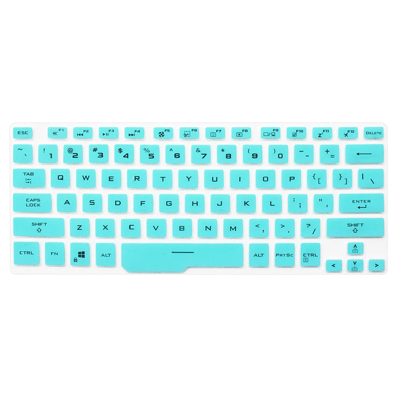 Silicone Keyboard Cover Skin Compatible With 2021 2020 2019 14 Inch Asus Rog Zephyrus G14 G14 14 Vr Ready Ga401 Ga401Qm Ga401Ih Ga401Iu Ga401Iv Series Mint