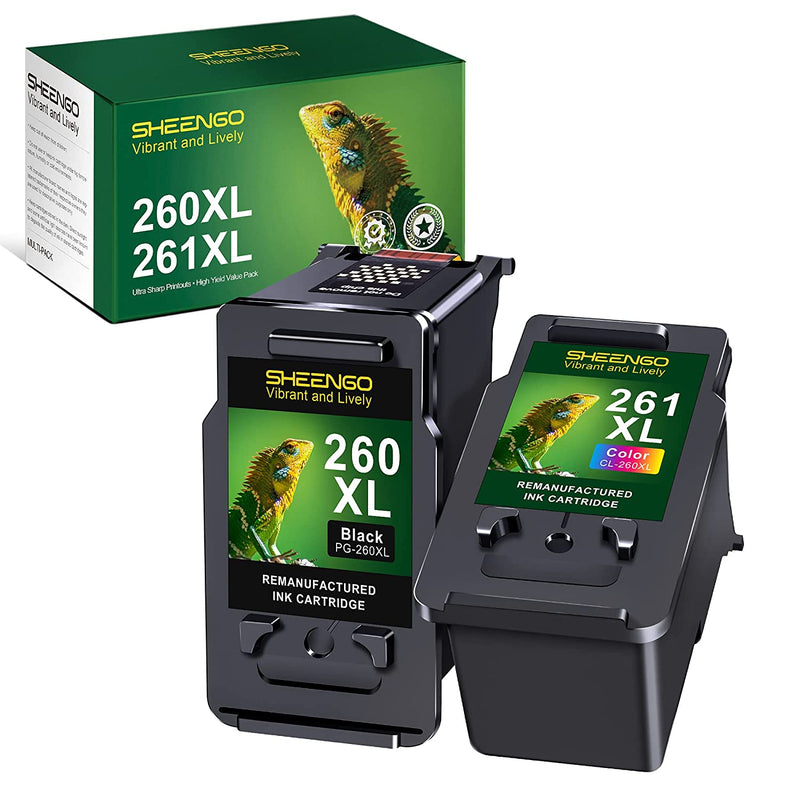 Ink Cartridge Replacement For Canon 260 Xl 261 Xl Pg 260Xl Cl 261Xl 260Xl 261Xl Ink For Canon Ts6420 Ts5320 Tr7020 Printer 1 Black 1 Tri Color 2 Pack