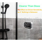 Shower Phone Holder Waterproof Bathroom Wall Mount Shelf Holder For Cell Phone Anti Fog Touchable Screen Cradle