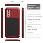 Mitywah Case Designed For Samsung Galaxy S21 Military Grade Heavy Duty Shockproof Drop Proof Dirtproof Rugged Aluminum Metal Tough Cases Cover For Galaxy S21 6 2 Inch Red