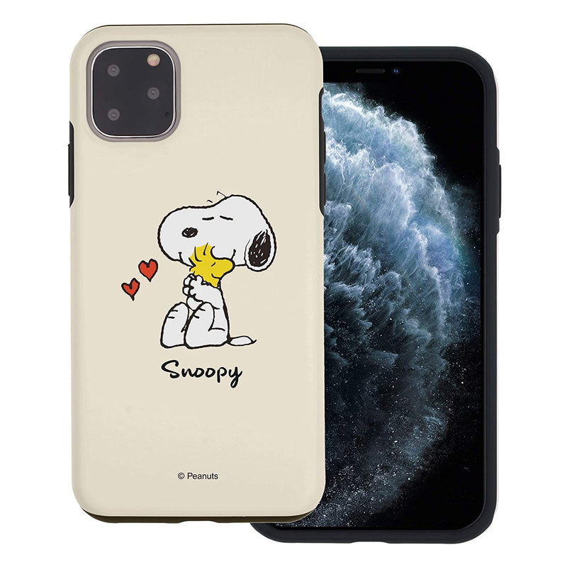 Compatible With Iphone 13 Case 6 1Inch Peanuts Layered Hybrid Tpu Pc Bumper Cover Snoopy Woodstock Hug