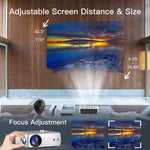 PJ10 WiFi Bluetooth Projector 220ANSI/8000 Lux Brightness With 1080P Movie Projector