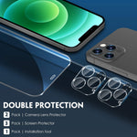 5 Pack Uniqueme Screen Protector Compatible With Iphone 12 Pro Max 6 7 Not For Iphone 12 Pro 3 Pack Clear Tempered Glass And 2 Pack Camera Lens Protector Installation Frameprecise Cutout