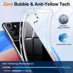 Hoomil For Galaxy S22 Plus Case 24X Anti Yellowing Military Grade Drop Protection Soft Silicone Shockproof Cover For Sumsung Galaxy S22 Plus Smartphone 5G Crystal Clear