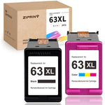 Ink Cartridge Replacement For Hp 63Xl 63 Combo Pack Use With Hp Officejet 4650 5255 3830 Envy 4520 4512 4516 Deskjet 3630 1112 2130 Series Printer1 Black And 1