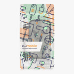 Kwmobile Universal Smartphone Pouch Size L 6 5 Synthetic Leather Case W Zipper Dont Touch My Phone Grey