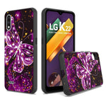 New For Lg K22 Lg K32 5G Case Purple Butterfly Gold Foil Embedd