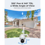 4G LTE Cellular Security Camera 2K HD No WiFi Go PT Plus with Solar Panel
