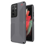 Speck Products Presidio2 Grip Samsung Galaxy S21 Ultra 5G Case Graphite Grey Black Bold Red