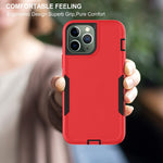 Compatible With Iphone 13 Pro Max Case Heavy Duty Full Body Drop Protection Rugged Hard Case Support Magnetic Car Mount Shockproof Military Grade Protection Dual Layer Cover Red
