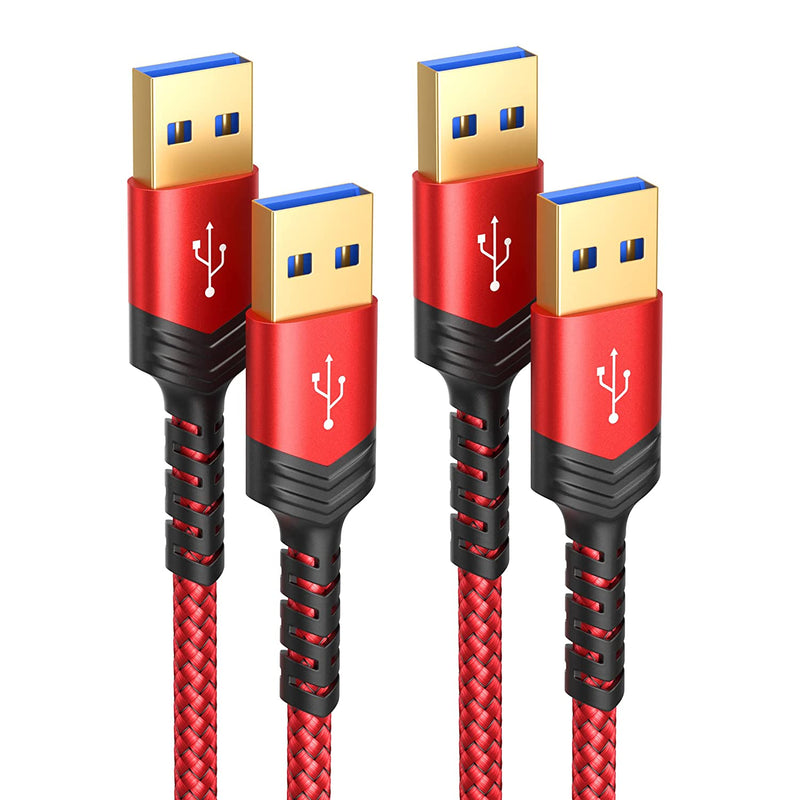 New Usb To Usb Cable Usb 3 0 A To A Male Cable 2 Pack3 3Ft 6 6Ft Usb Ma
