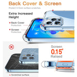 Canshn Crystal Clear Compatible With Iphone 13 Pro Case 2 X Tempered Glass Screen Protector 360 Full Body Protection Shockproof Protective Phone Case Slim Thin Cover 6 1 Inch 2021 Clear