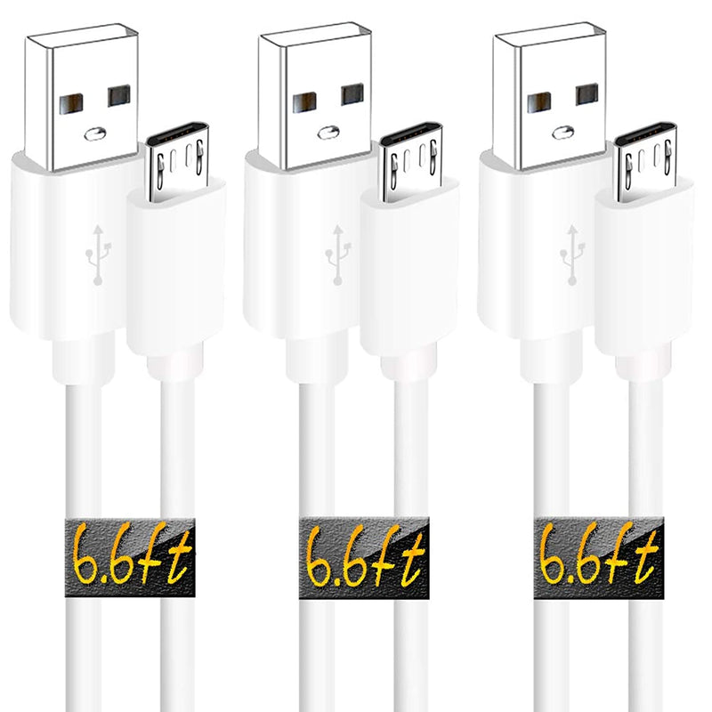 New Micro Usb Cable 3Pack 6Ft For Kindle Tablets Fire 6 7 Hd 8 10 E Read