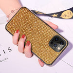 Longfnge Compatible With Iphone 13 Pro Max Case Hand Inlaid Pure Glass Diamonds Phone13 Pro Max Lens Protective Case Phone Case Designed For Iphone 13 Pro Max 6 7 Gold