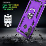 Compatible For Samsung Galaxy A21 Case Not Fit For A21S With Hd Screen Protector Gritup Military Grade Shockproof Protective Phone Case With Magnetic Kickstand Ring For Samsung A21 Purple