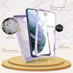 New For Samsung S21 Fe Case With Built In Screen Protector Marble Design S