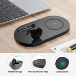 Wireless Charger Estavel 3 In 1 Fast Wireless Charging Station Compatible With Iphone 13 12 11 Pro Xs Xr 8 Apple Watch 6 Se 5 4 3 Air Pods 1 2 Pro Wireless Charging Pad For Samsung