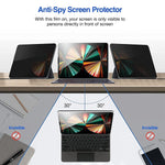 New Procase Ipad Pro 12 9 Inch Privacy Screen Protector 2021 2020 2018 Bundle With Leather Stand Folio Protective Cover Case For Ipad Pro 12 9 Inch Case 2