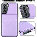 Lakibeibi Samsung Galaxy S21 Case Dual Layer Lightweight Premium Leather Galaxy S21 Wallet Case With Card Holders Flip Case Protective Cover For Samsung Galaxy S21 5G 6 2 Inches 2021 Purple