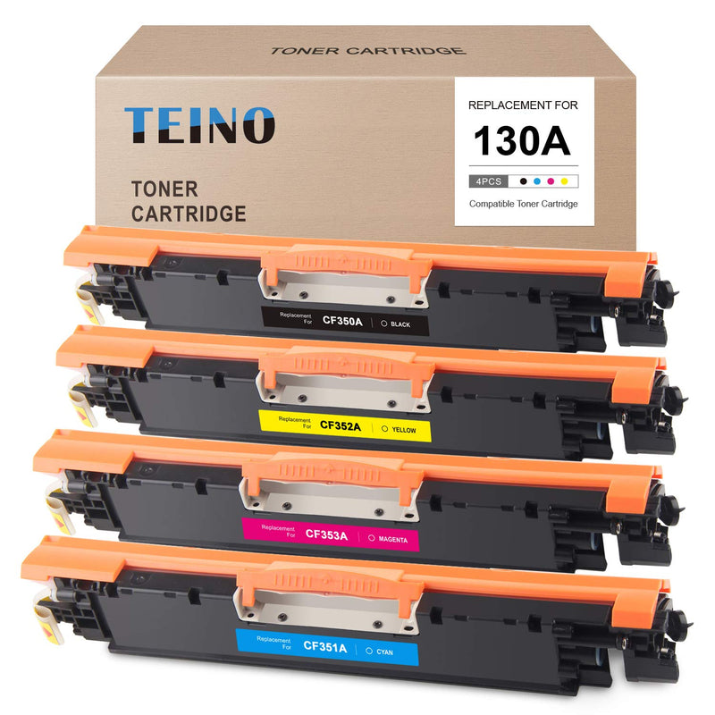 Toner Cartridge Replacement For Hp 130A Cf350A Cf351A Cf352A Cf353A Use With Hp Color Laserjet Pro Mfp M176N M177Fw Black Cyan Magenta Yellow 4 Pack