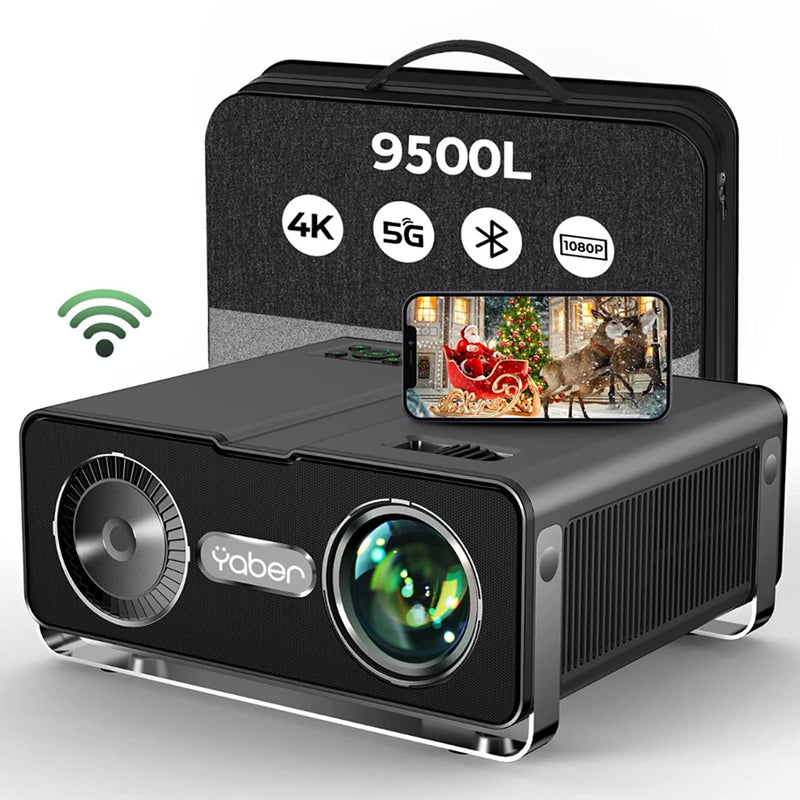 5G WiFi And Bluetooth V10 Projector 9500L Full HD 1080P With Carry Bag 4K Supported