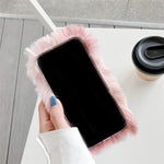 Guppy Compatible With Iphone 13 Pro Max Furry Plush Case 3D Cute Bling Bow Diamond Fuzzy Fluffy Warm Gradient Fur Hair Design Soft Silicone Rubber Protective Cover 6 7 Inch Rose Ql3333 I13Pm 4