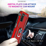 Leyi For A03S Samsung Phone Case Samsung Galaxy A03S Case Military Grade Protective Phone Cover Case With Magnetic Ring Holder Kickstand For Samsung Galaxy A03S 6 5 Inch Red