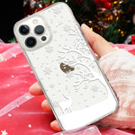 Lafunda Christmas For Iphone 13 Pro Max Case Cute Xmas Snowflake Series Clear Glitter For Women Girls Men Gift Liquid Silicone Thin Soft Tpu Bumper Protective Phone Cover For Iphone 13 Pro Max Snow