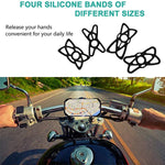 4 Pcs Motorcycle X Web Grip Silicone Cell Phone Holder Band Security Rubber Band Mount Tether Elastic Silicone Strap For Smart Phone Cradle Bracket On Bicycle Motorcycle
