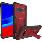 Duopal Google Pixel 6 Pro Case Military Grade Protection Shockproof Case Built In Kickstand Compatible With Google 6 Pro Phone 6 71 Inch Red