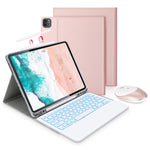 New Bluetooth Backlit Keyboard Case With 2 4G Bluetooth Mouse For Ipad Pro 12 9 2020 2018 Detachable Keyboard Us Layout Qwerty And Mice For Ipad Pro 12 9