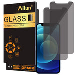 Ailun Privacy Screen Protector Compatible With Iphone 5 4 Inch 2 Pack Anti Spy Private Tempered Glass Anti Scratch Case Friendly Black