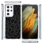 Bonoma Compatible Samsung Galaxy S21 Ultra 5G Case 6 8 Inch Clear With Cute Pattern Designs For Girls Women Shockproof Soft Tpu And Hard Pc Phone Case With Screen Protectorblack Leopard