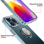 Hayder Iphone 13 Pro Max Case With Ring Magnetic Car Mount Kickstand Shockproof Slim Fit Clear Tpu Bumper Cover Protective For Iphone 13 Pro Max 6 7 Inch
