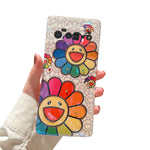 Lastma For Google Pixel 6 Pro Case Cute Glitter Bling Cartoon Imd Soft Silicone Pixel 6 Pro Tpu Shockproof Protective Phone Cases Cover For Girls And Women Sunflower