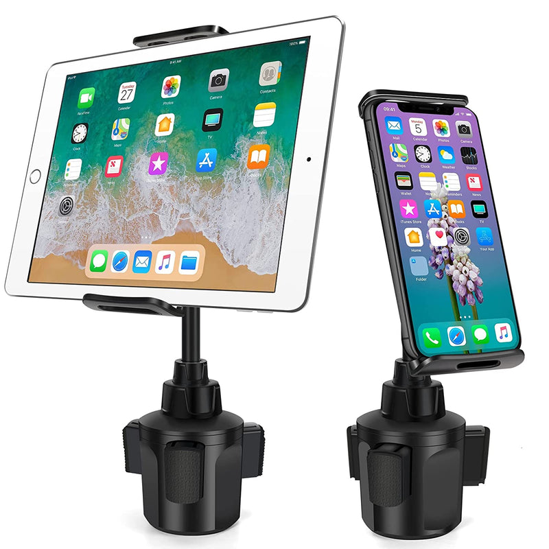 Car Cup Holder Phone Tablet Mount Oolycio Adjustable Universal Cup Holder Cradle Car Mount For Ipad Pro Air Mini Compatible With 4 7 To 12 9 Iphone And Other Smartphones Devices