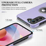 Jame Designed For Samsung Galaxy S21 Fe Case Slim Tough Rugged Shockproof Protective Case With Metal Ring Kickstand For Samsung Galaxy S21 Fe 6 4 Inch Purple